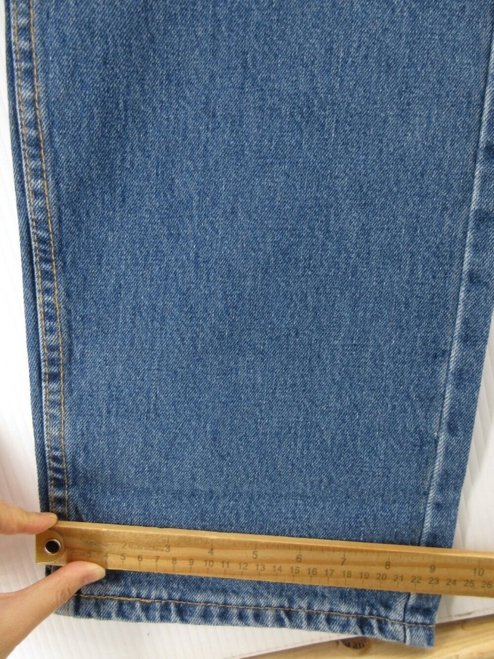 Levis 505 Jeans 44X32 Regular Fit Straight Leg Red Tab Denim Pants NEW - Picture 7 of 15